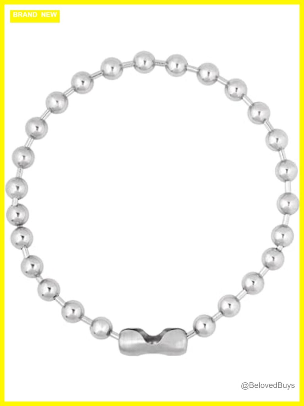 Titanium Steel Beaded Ball Chain Necklace Y2K Emo Grunge Unisex